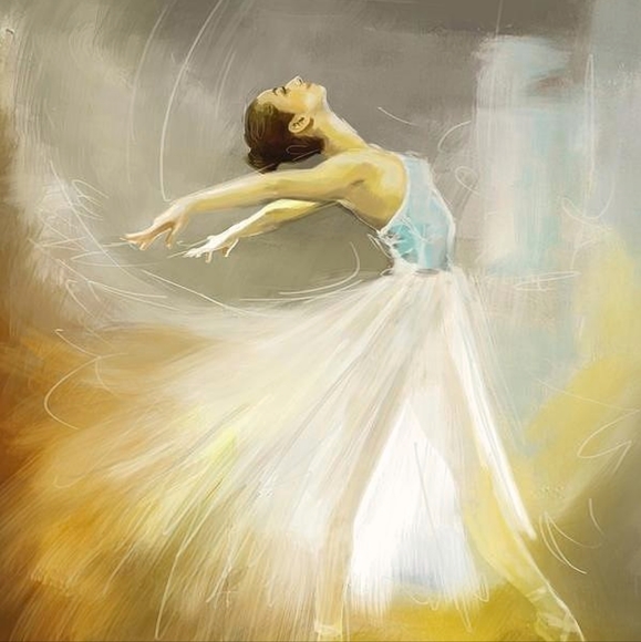 Ballerina Art Paintings Set x3 Art Prints 11x17 - Picture 4 of 4